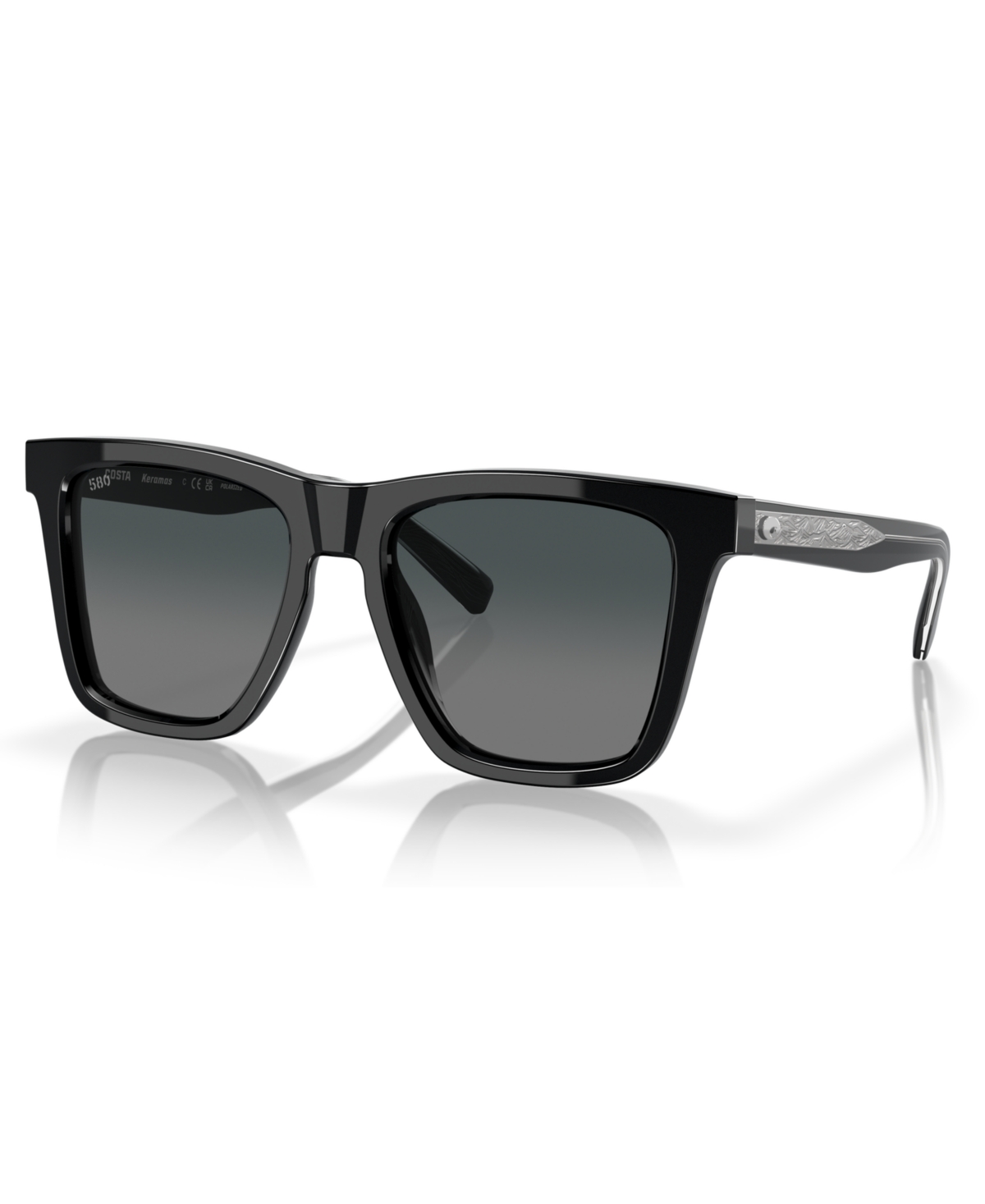 Costa Del Mar Men's Polarized Sunglasses, Keramas 6s2015 In Black