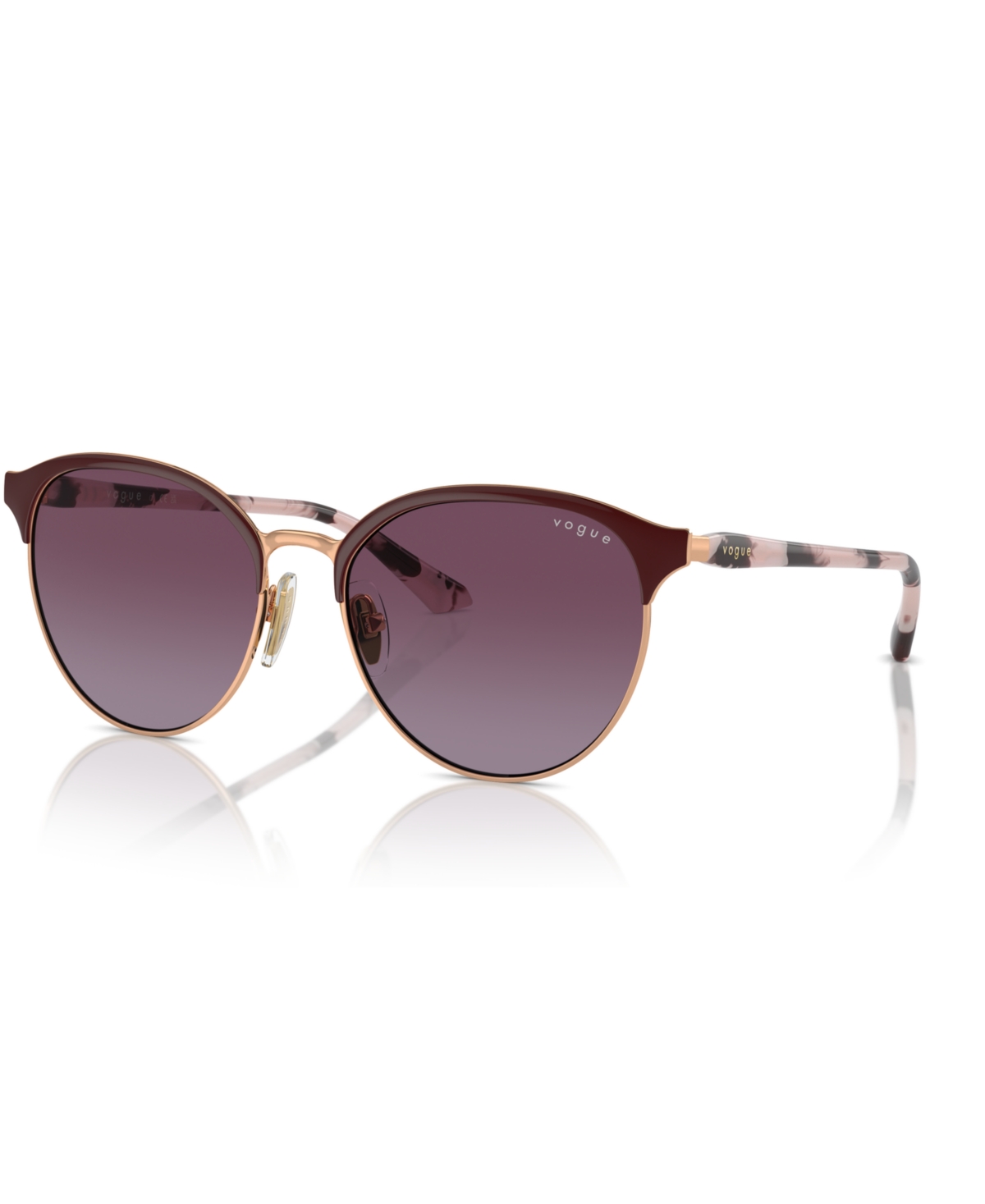 Shop Vogue Eyewear Women's Sunglasses, Vo4303s In Top Bordeaux,rose Gold