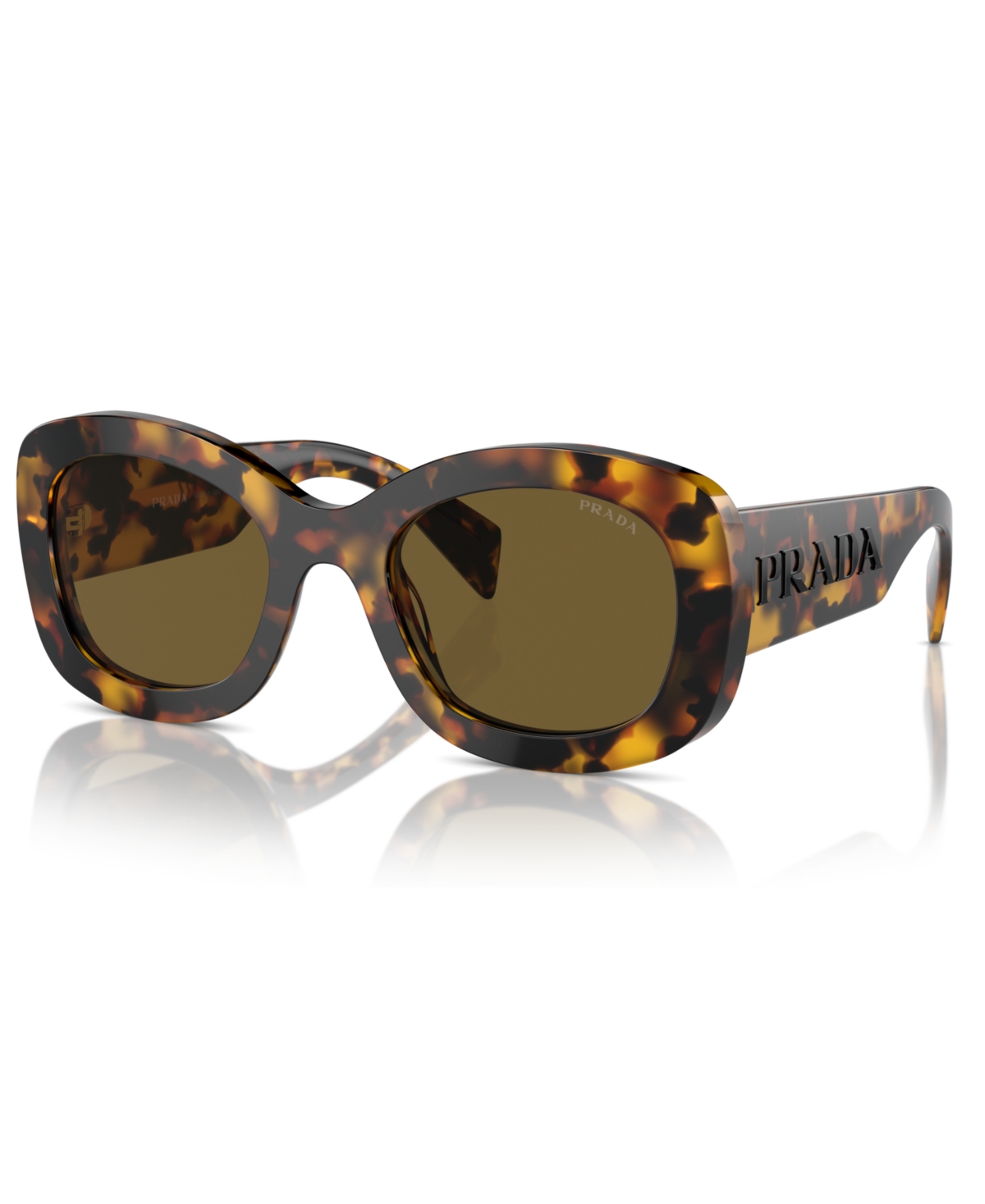 Shop Prada Women's Sunglasses, Pr A13s In Honey Tortoise