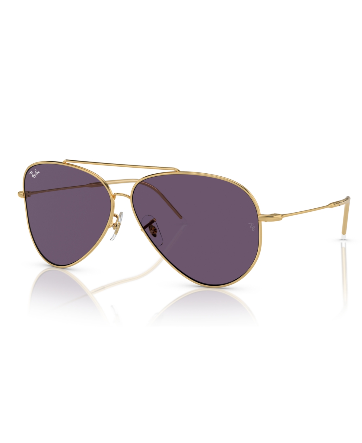 Shop Ray Ban Unisex Sunglasses, Aviator Reverse Rbr0101 In Purple