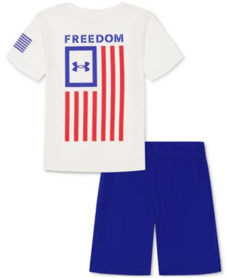 Under Armour - Toddler & Little Boys UA Freedom Flag Graphic T-Shirt & Shorts, 2 Piece Set