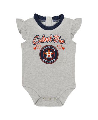 Baby Boys and Girls Navy, Gray Houston Astros Two-Pack Fan Bodysuit Set