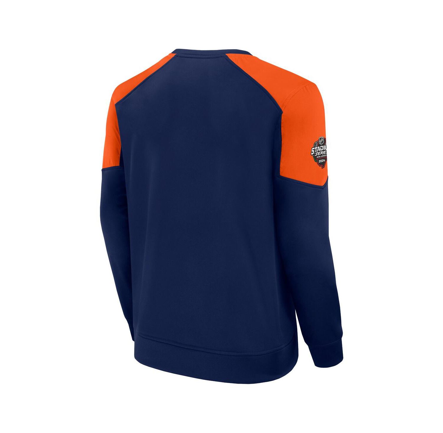 Men's Navy New York Islanders 2024 NHL Stadium Series Authentic Pro Fleece Logo Pullover Sweatshirt