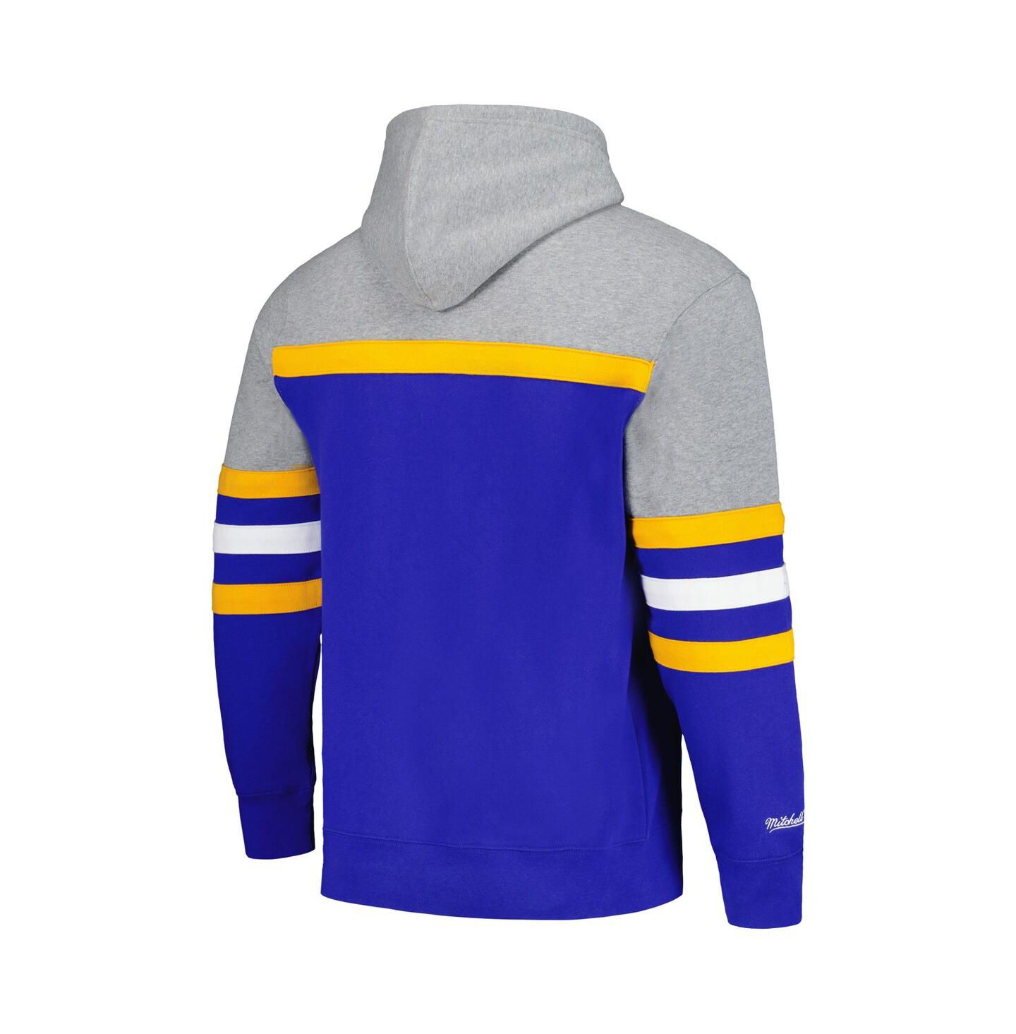 Мужское худи Mitchell & Ness Blue, Gray St. Louis Blues Head Coach Pullover — фото 3