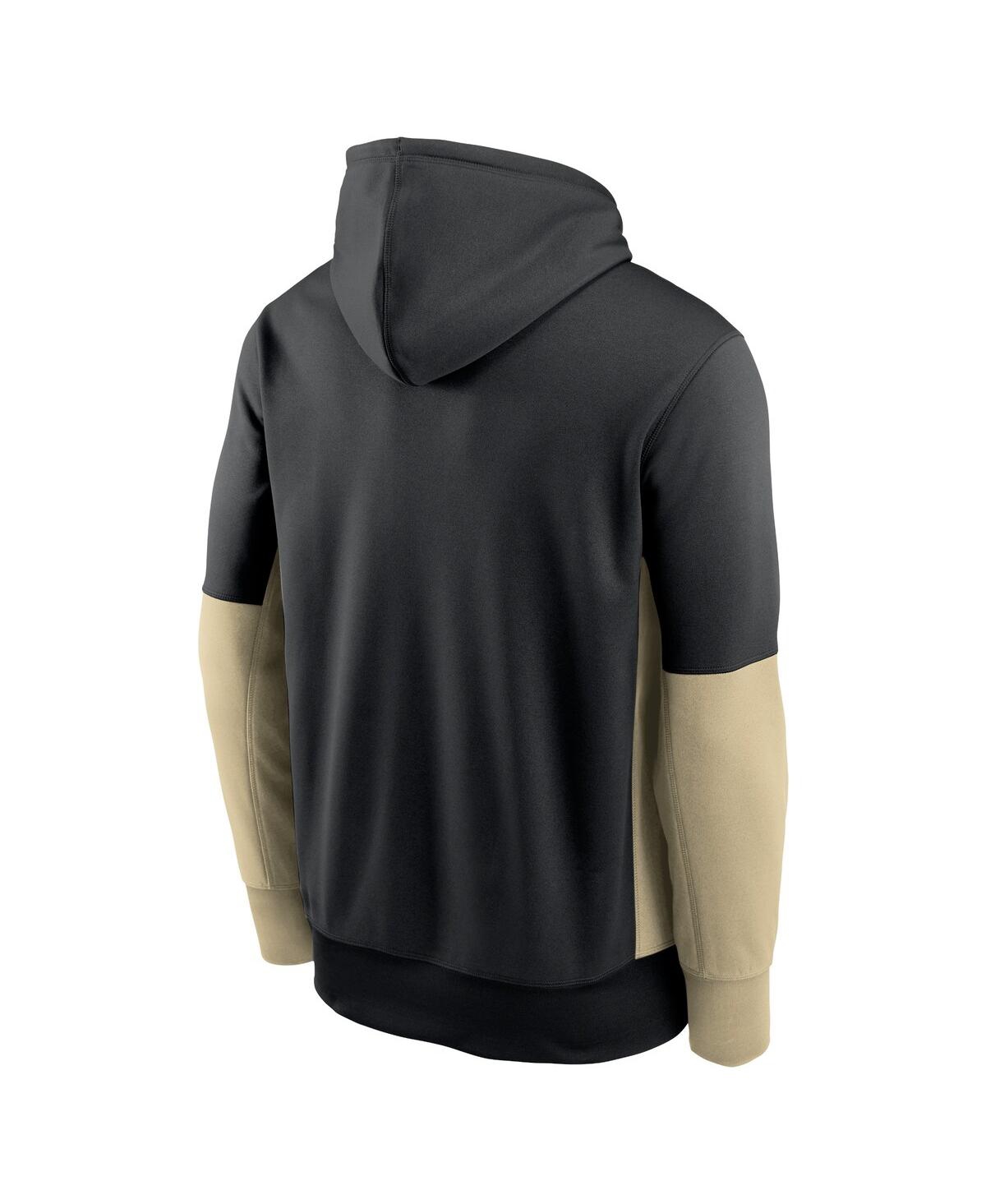 Men's NikeNew Orleans Saints Color Block Fleece Performance Pullover Hoodie - Black