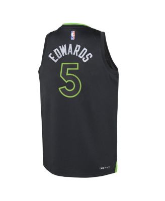 Big Boys Anthony Edwards Black Minnesota Timberwolves Swingman Jersey - Statement Edition