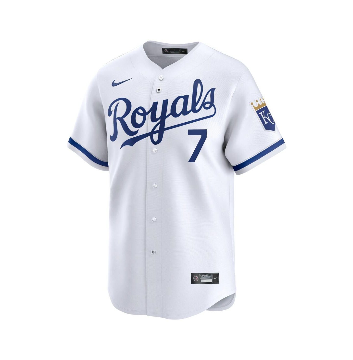 Мужской топ Nike Bobby Witt Jr. White Kansas City Royals Home Limited Player Jersey — фото 3