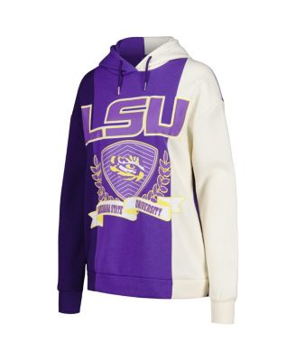 Women's Purple LSU Tigers Hall of Fame Colorblock Pullover Hoodie