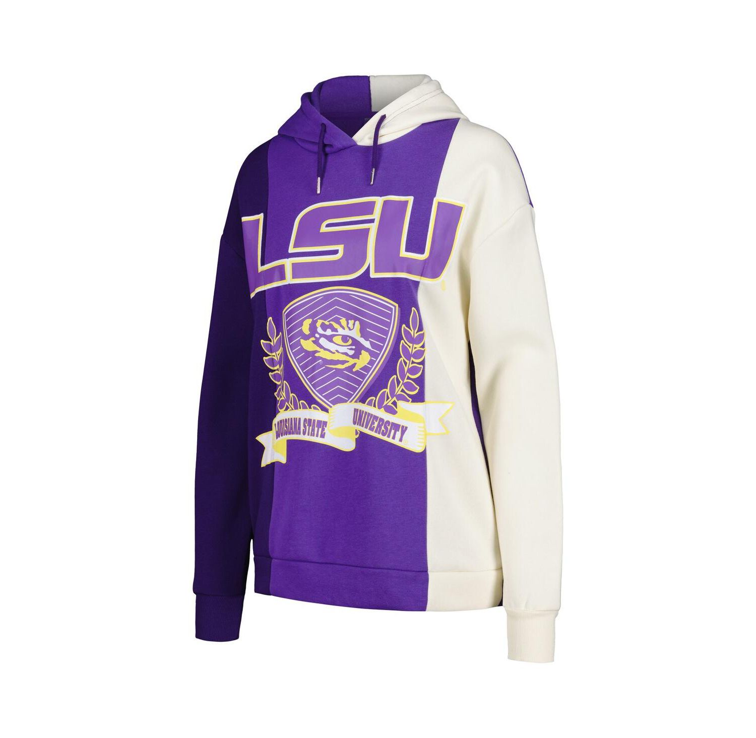 Women's Purple LSU Tigers Hall of Fame Colorblock Pullover Hoodie