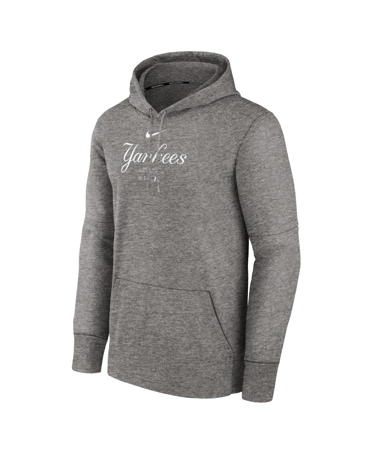 Men's NikeNew York Yankees Authentic Collection Practice Performance Pullover Hoodie - Heather Gray