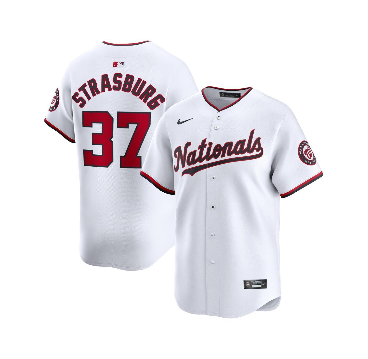 Men's Stephen Strasburg White Washington Nationals Home Limited Player Jersey