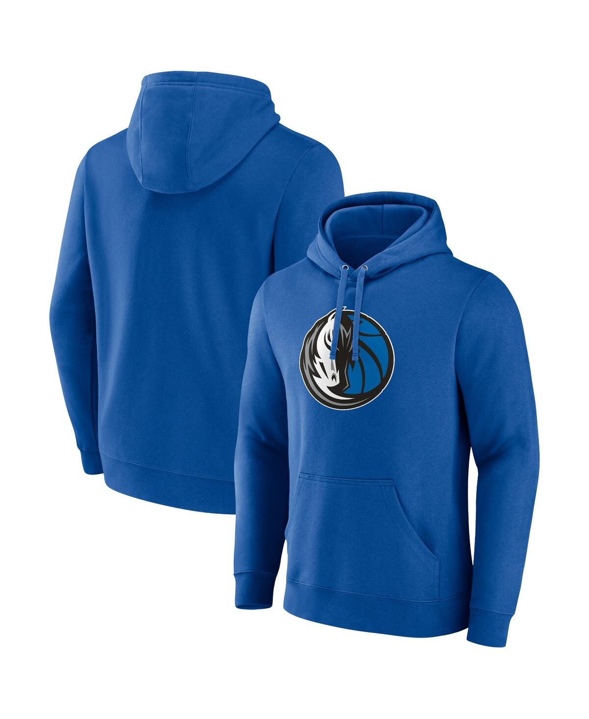 Shop Fanatics Men's  Blue Dallas Mavericks Primary Logo Pullover Hoodie