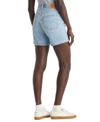 501® Mid-Thigh High Rise Straight Fit Denim Shorts