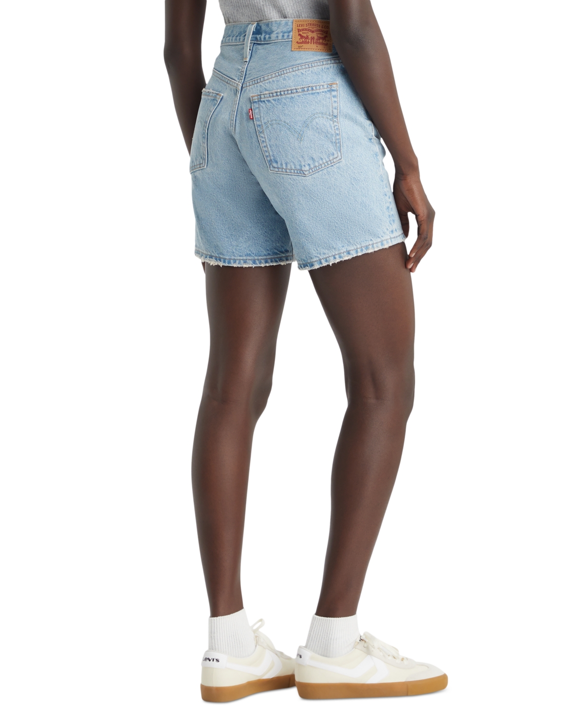 Levi's 501 Mid-Thigh High Rise Straight Fit Denim Shorts
