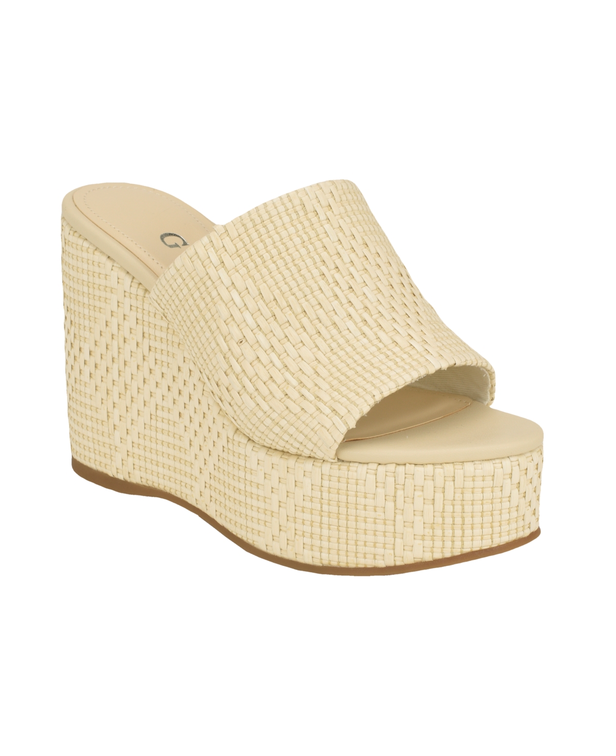 Shop Guess Women's Yenisa Platform Wedge Sandals In Light Natural