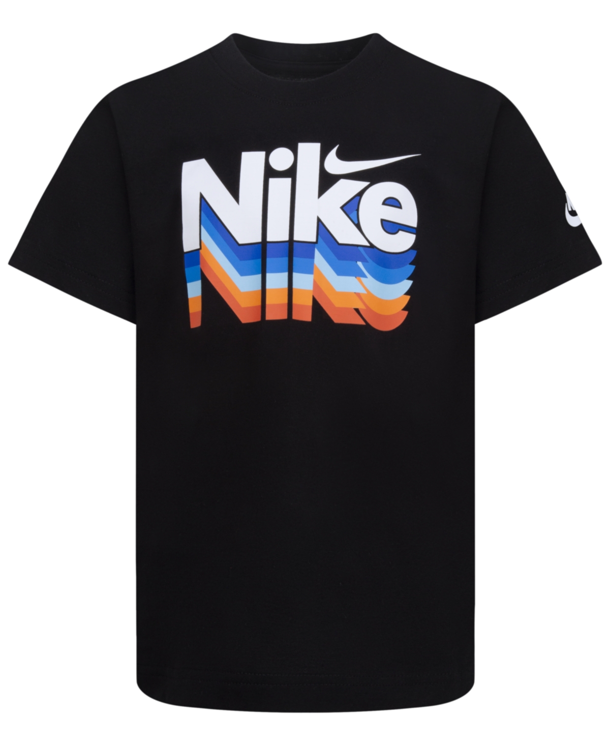 Nike Kids' Toddler Boys Retro Fader Short Sleeve T-shirt In Black