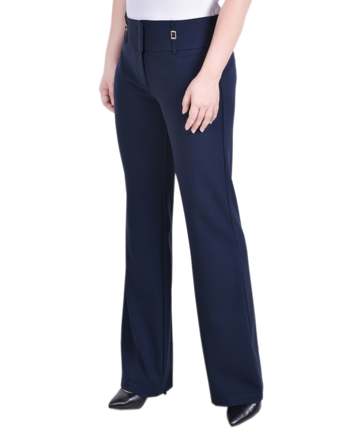 Ny Collection Women's Wide Waist Stretch Pants