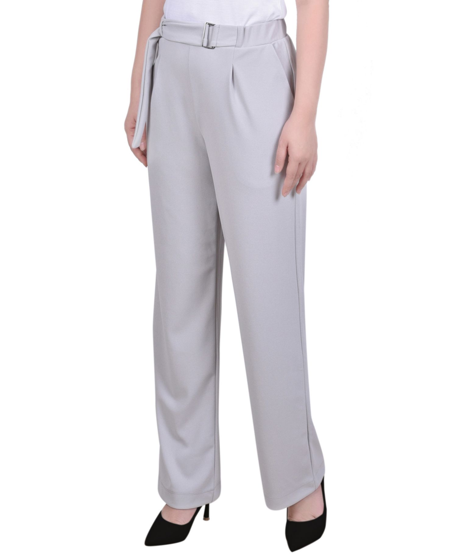 Women's Belted Scuba Crepe Pants