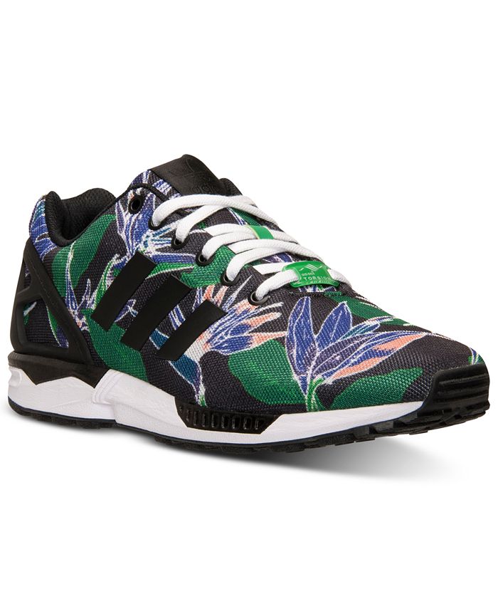 Men's ZX Flux Floral Print Casual Sneakers Finish - Macy's