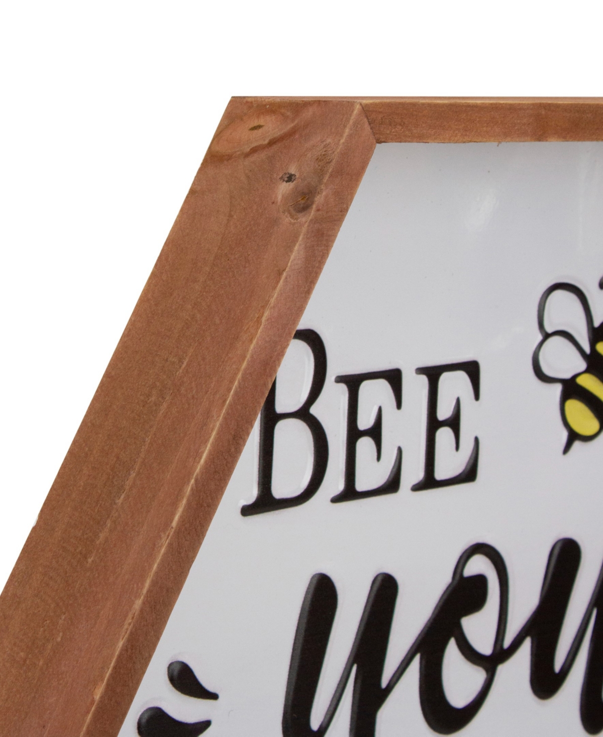 Shop Northlight 16" Wooden Framed "bee Yourself" Metal Sign Spring Wall Or Tabletop Decor In White