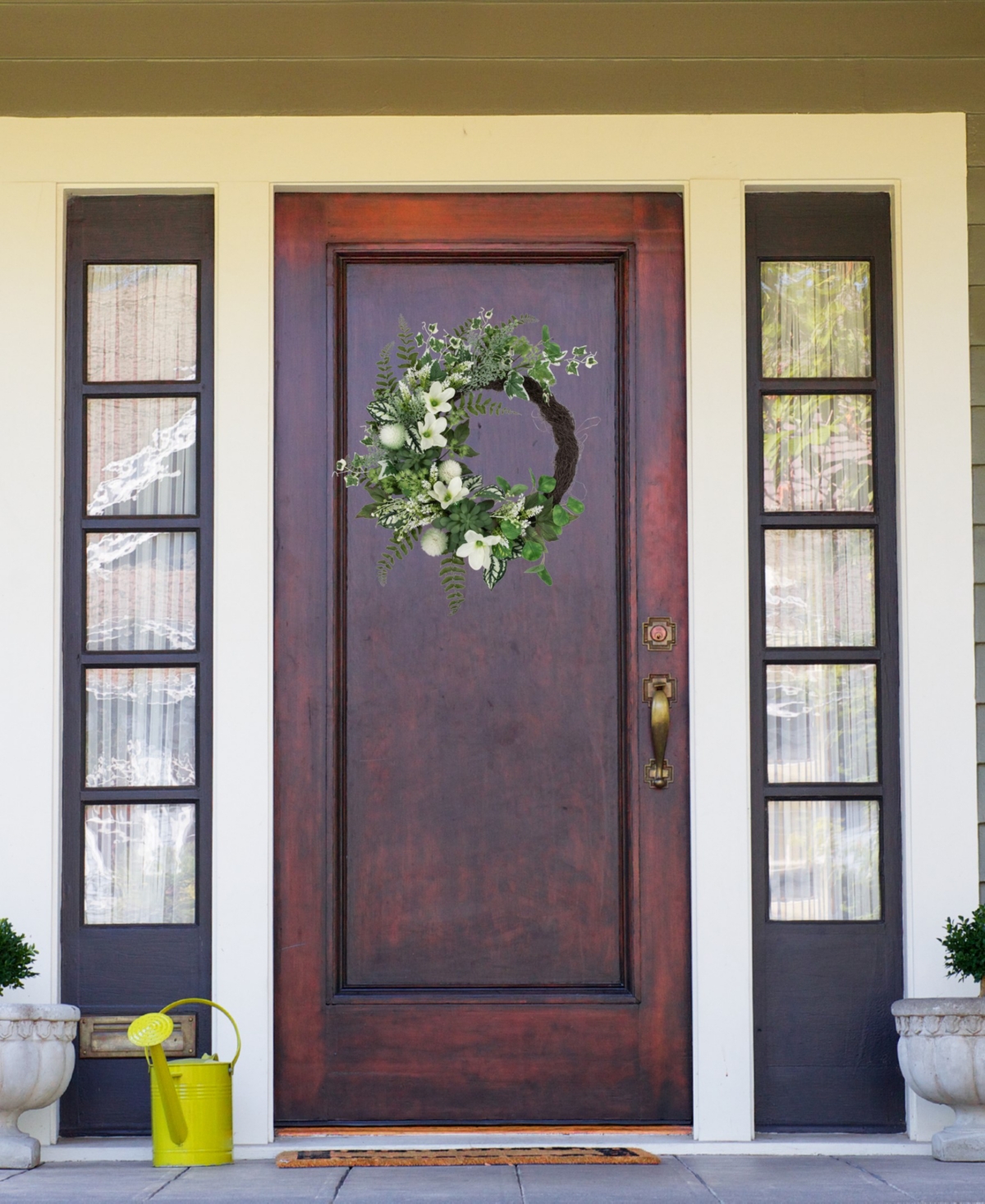 Northlight Hellebores And Ivy Artificial Spring Floral Wreath, 24" In Green