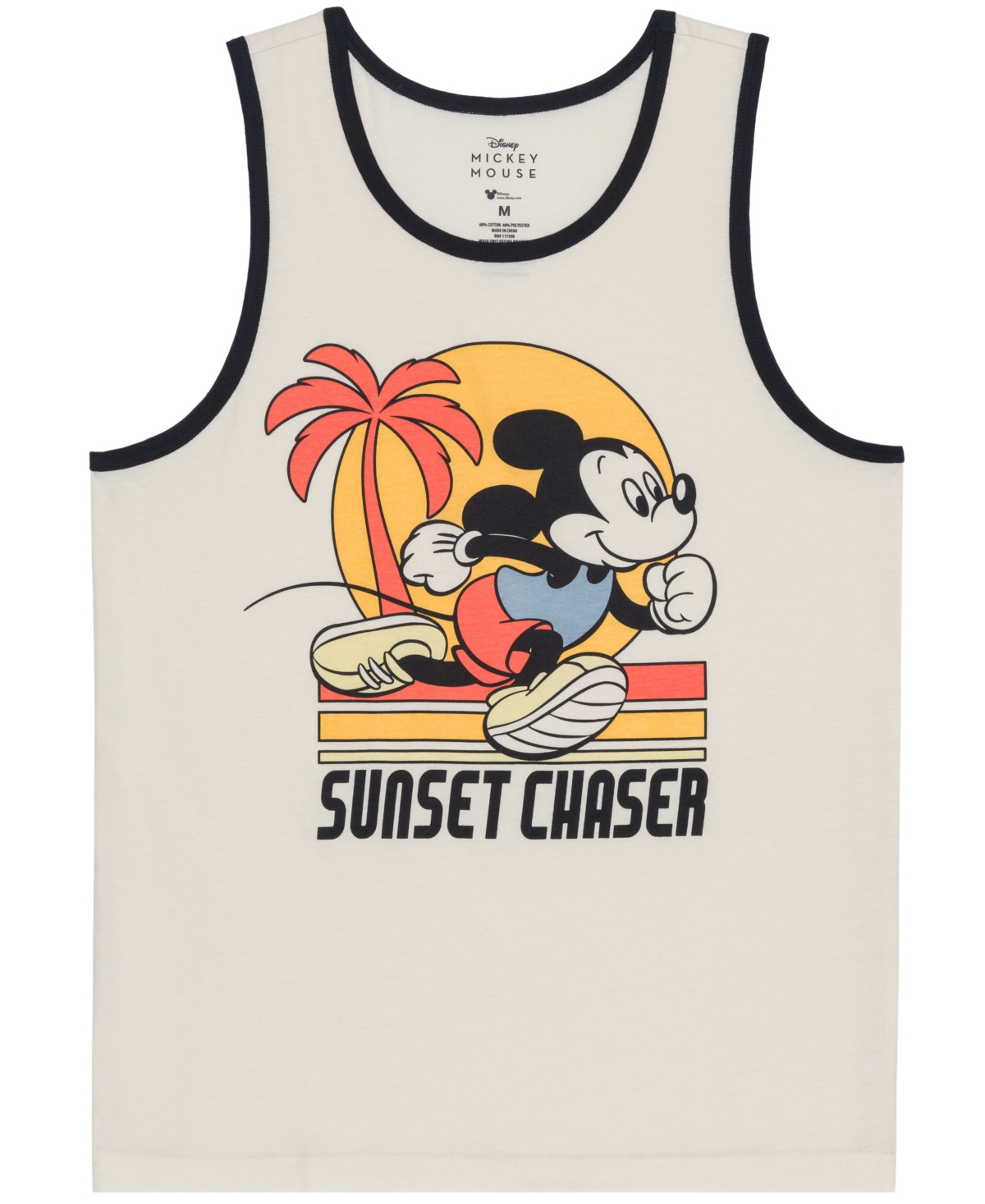 Men's Mickey Mouse Ringer Graphic Tank - Cr??me