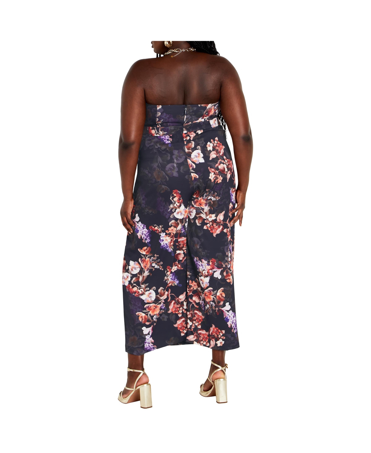 City Chic Plus Size Abigail Print Jumpsuit