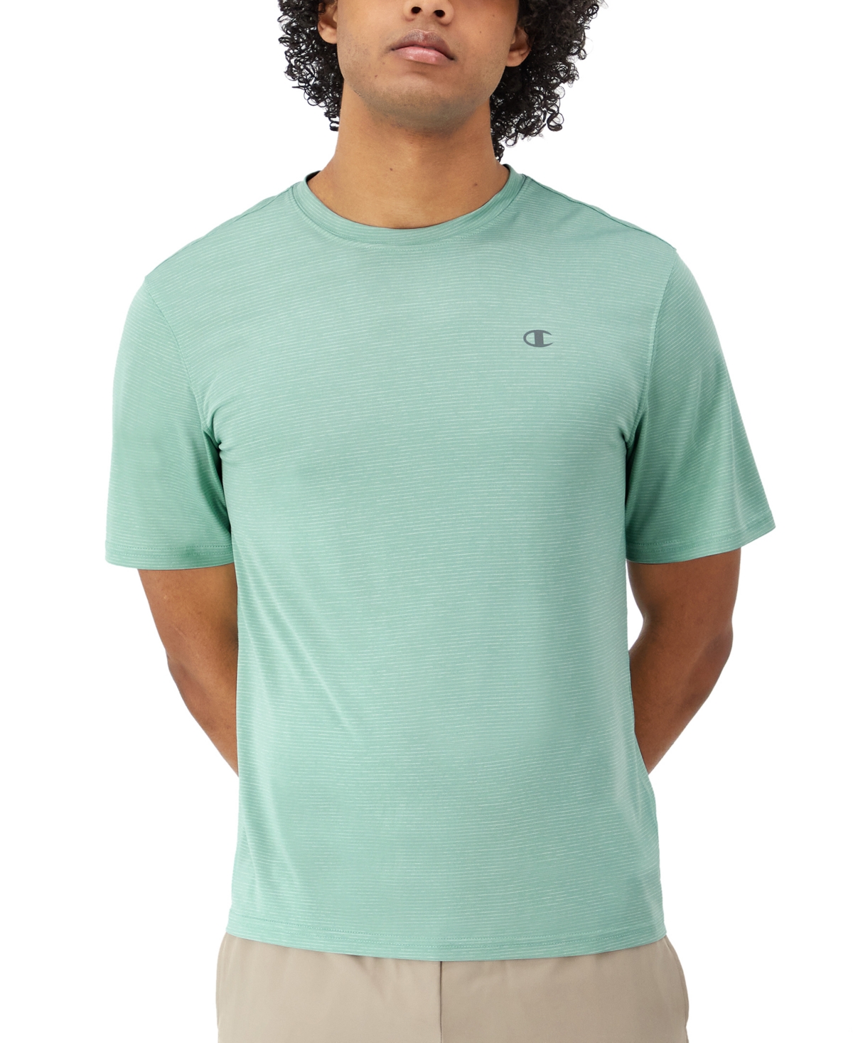 Champion Men's Standard-Fit Stripe Performance T-Shirt