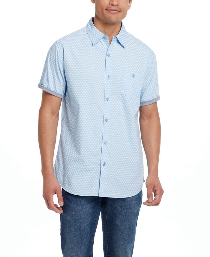 Weatherproof Vintage Men's Short Sleeve Cotton Poplin Shirt - Macy's