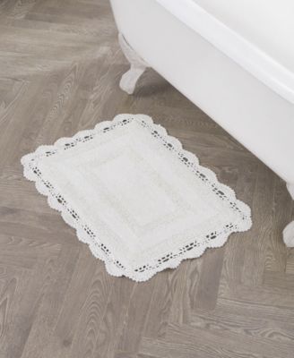 Crochet Reversible Cotton Bath Rug, 17" x 24"