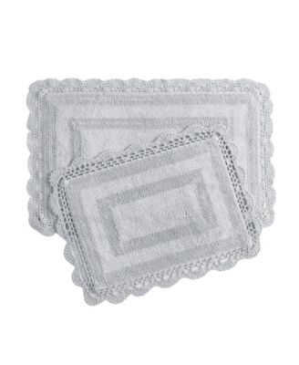 Crochet Reversible Cotton 2-Pc. Bath Rug Set