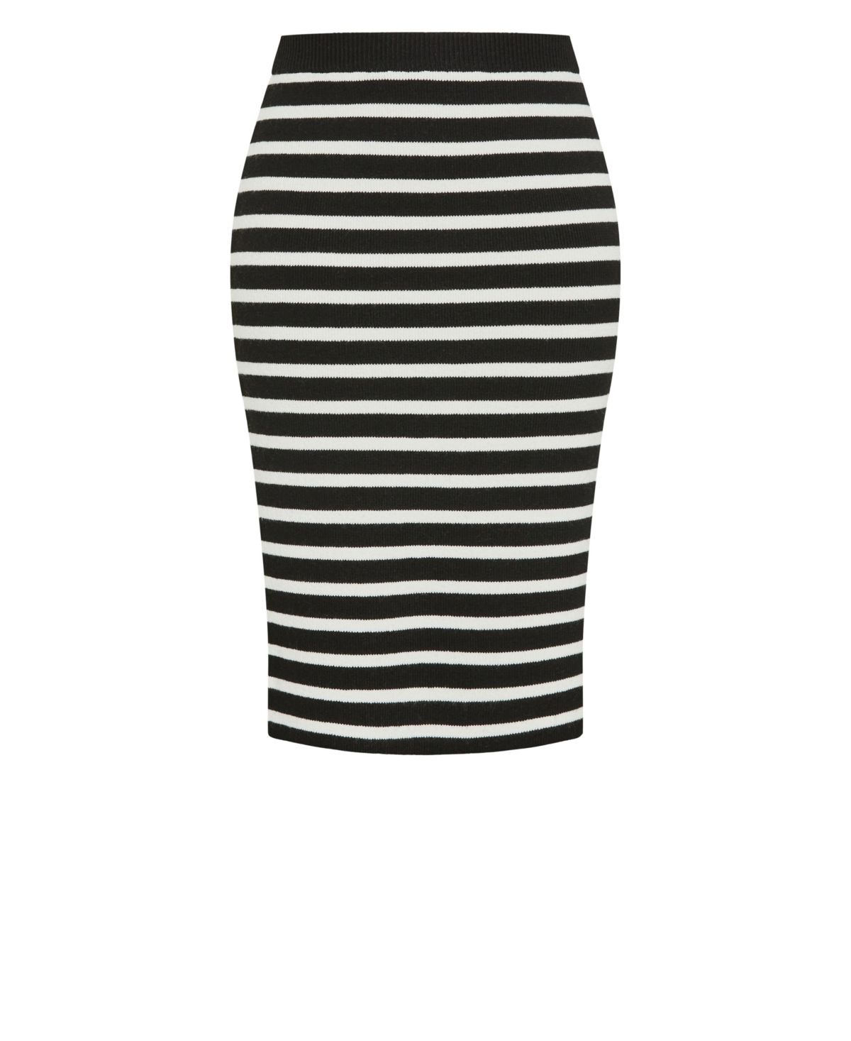 City Chic Women's Maddie Stripe Skirt -white