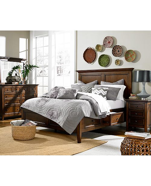 Furniture Matteo Storage Platform Bedroom 3 Piece Bedroom Set