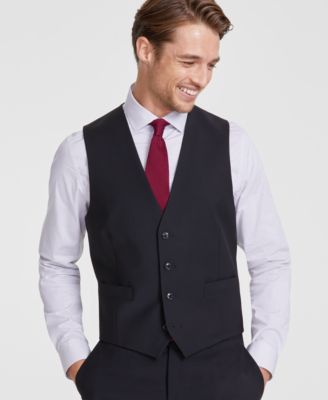 Calvin Klein - Men's Slim-Fit Stretch Solid Suit Vest