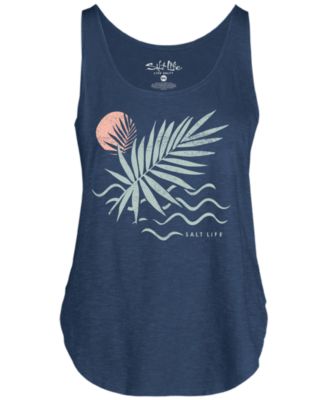 Salt Life - Women's Waving Palms Scoop-Neck Tank Top