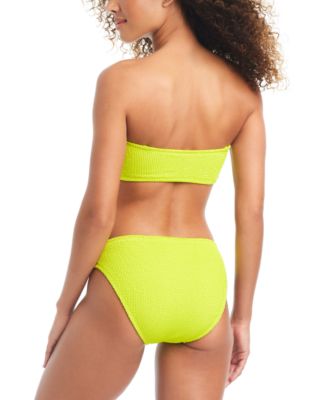 Shop Bar Iii Womens Convertible Bandeau Bikini Top Hipster Bottoms Created For Macys In Sunny Lime