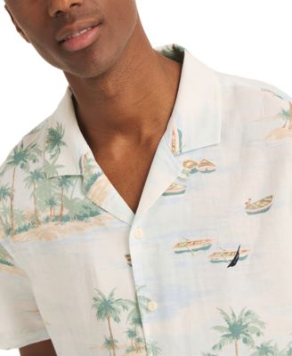 thumbnail image 2 of SweatyRocks Boys Tropical Button-Down Shirt – Short Sleeve Hawaiian Print – Casual Vacation Style For Kids 8-14 Years 2 of 10