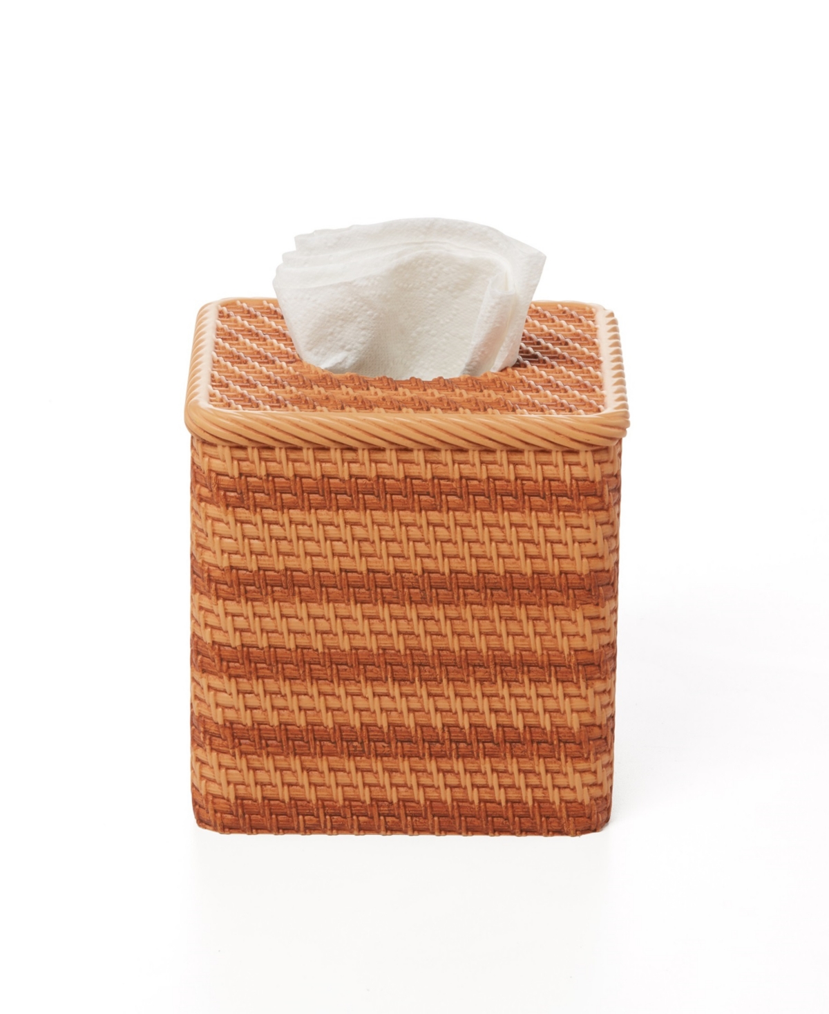 Shop Roselli Trading Company Nantucket Tissue Box Cover In Natural Rattan