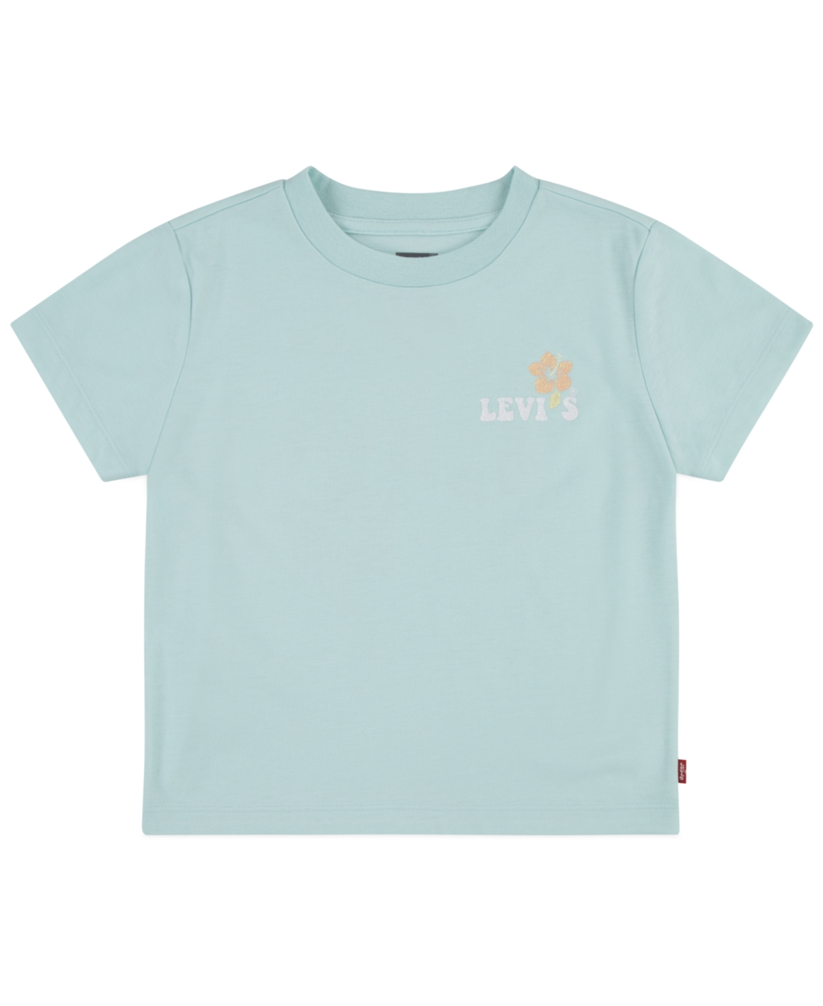 Shop Levi's Little Girls Ocean Beach Short Sleeve T-shirt In Icy Mom