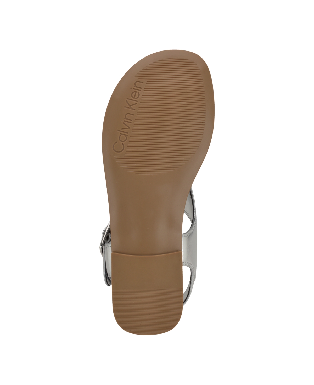 Calvin Klein Moraca Ankle Strap Sandal In Silver