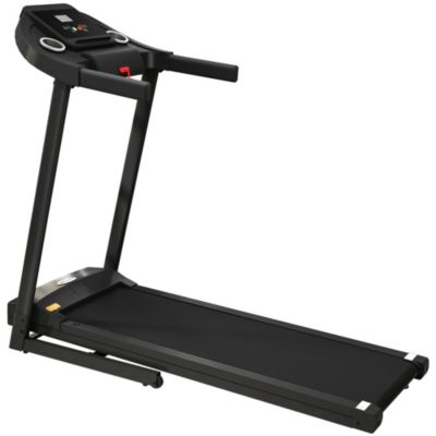 Folding Treadmill 1.5HP 7.45 MPH Max Speed Electric Motorized Running Jogging Walking Machine w/ 12 Preset Programs and LED Display for Home Gym Indoor Fitness Black
