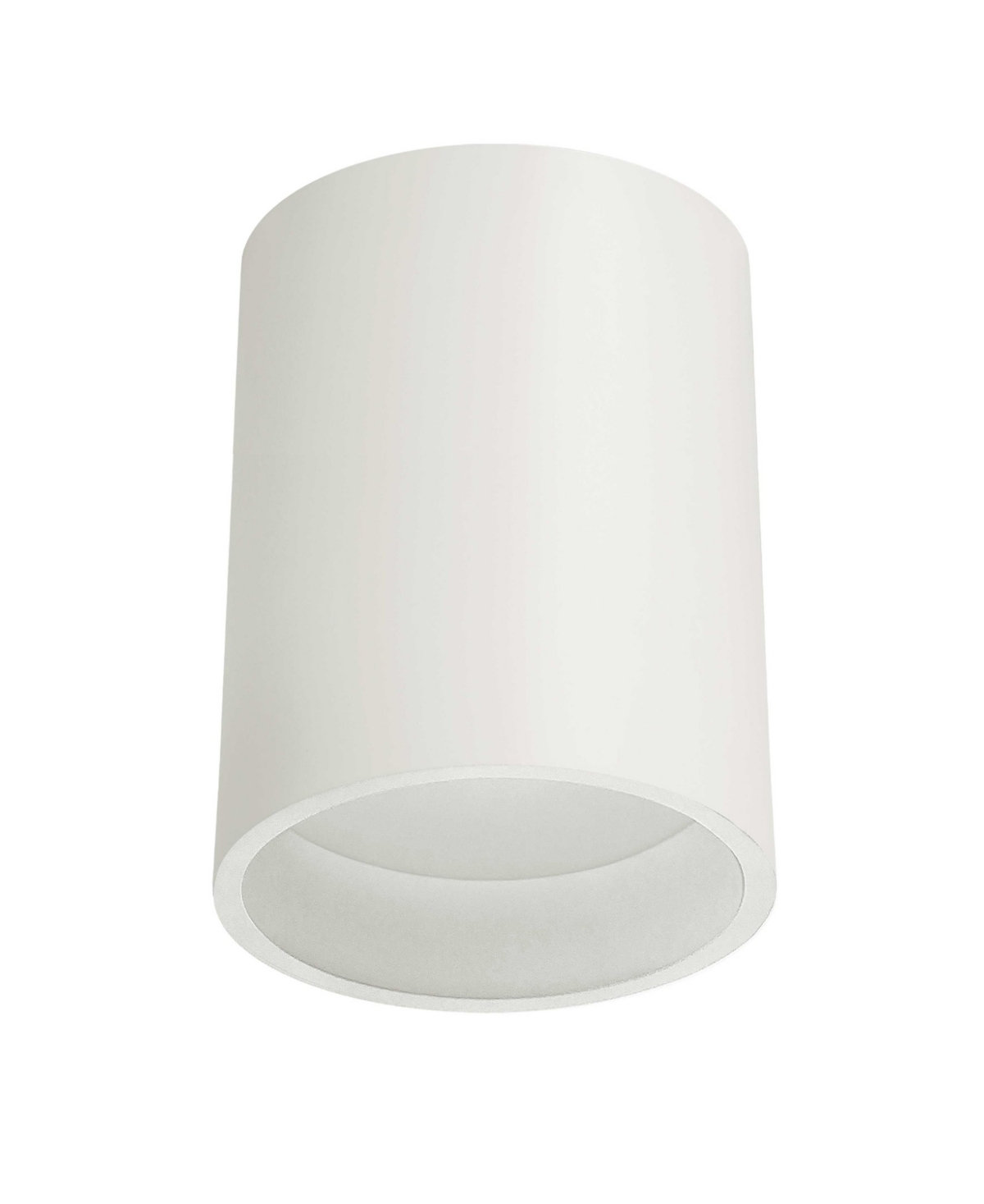 Dainolite 6" Metal Echo Matte White 12w Flush Mount With Frosted Diffuser In Matte White,frosted