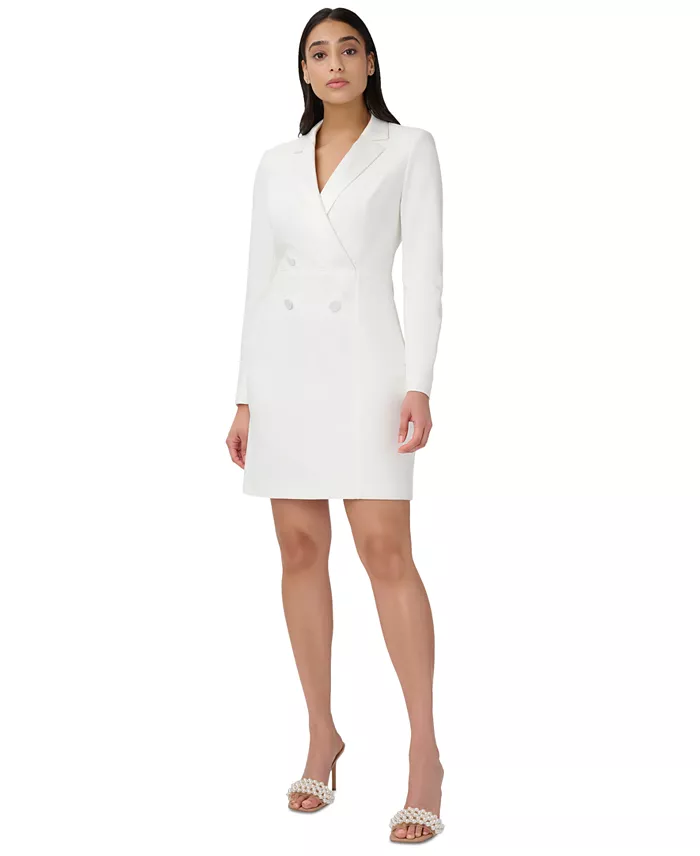 Women's Tuxedo Long-Sleeve Sheath Dress