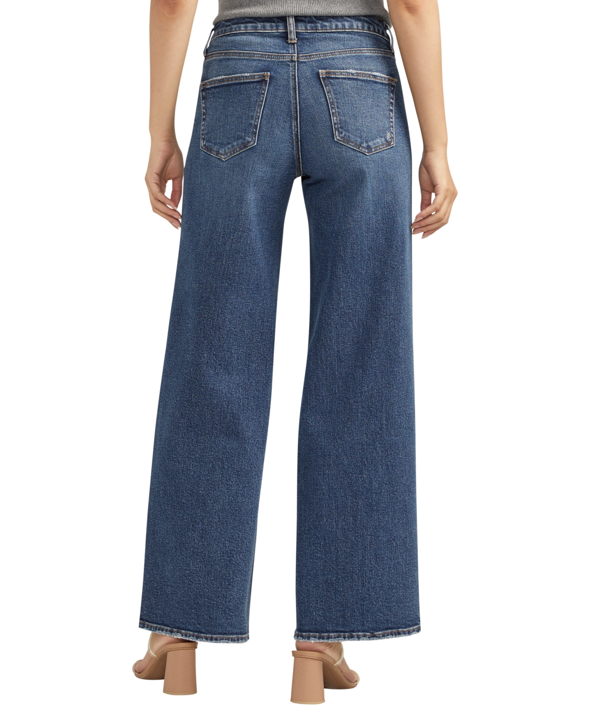 Shop Silver Jeans Co. Suki Mid Rise Wide Leg Jeans In Indigo