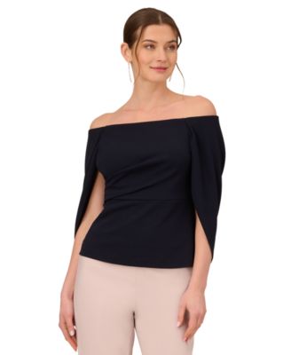 Adrianna Papell - Women's Off-The-Shoulder Cape-Sleeve Top