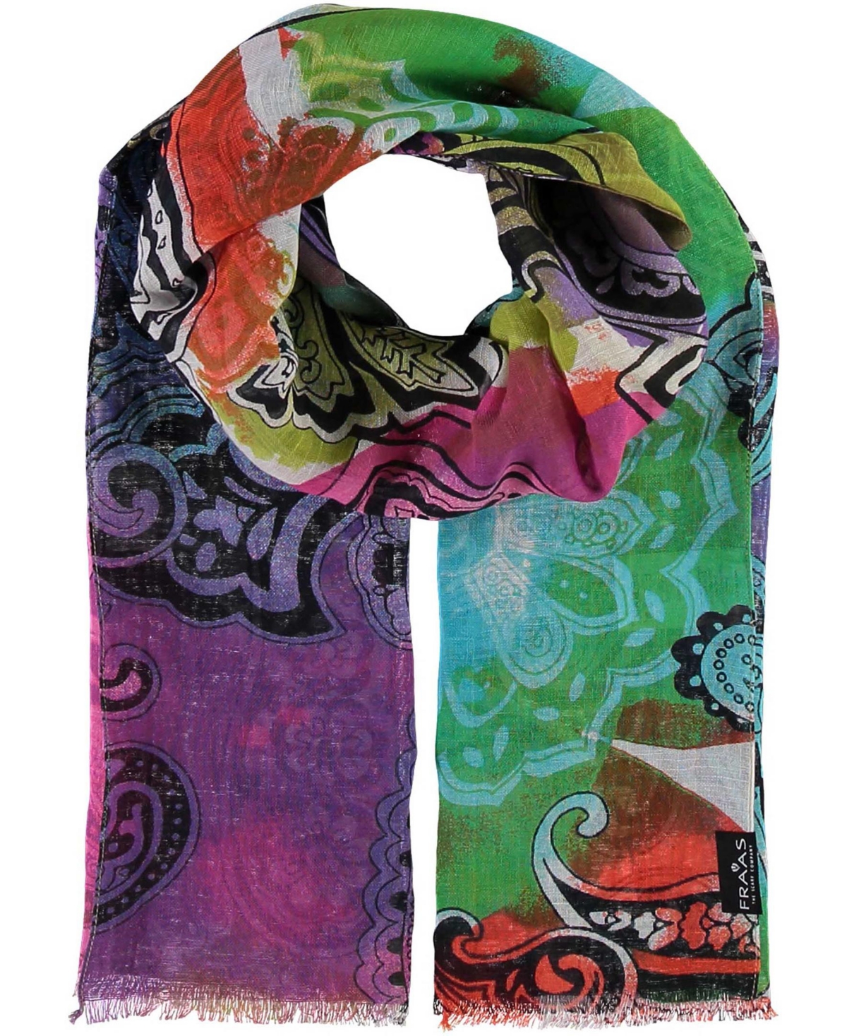 Women's Mystical Paisley Scarf - Lime