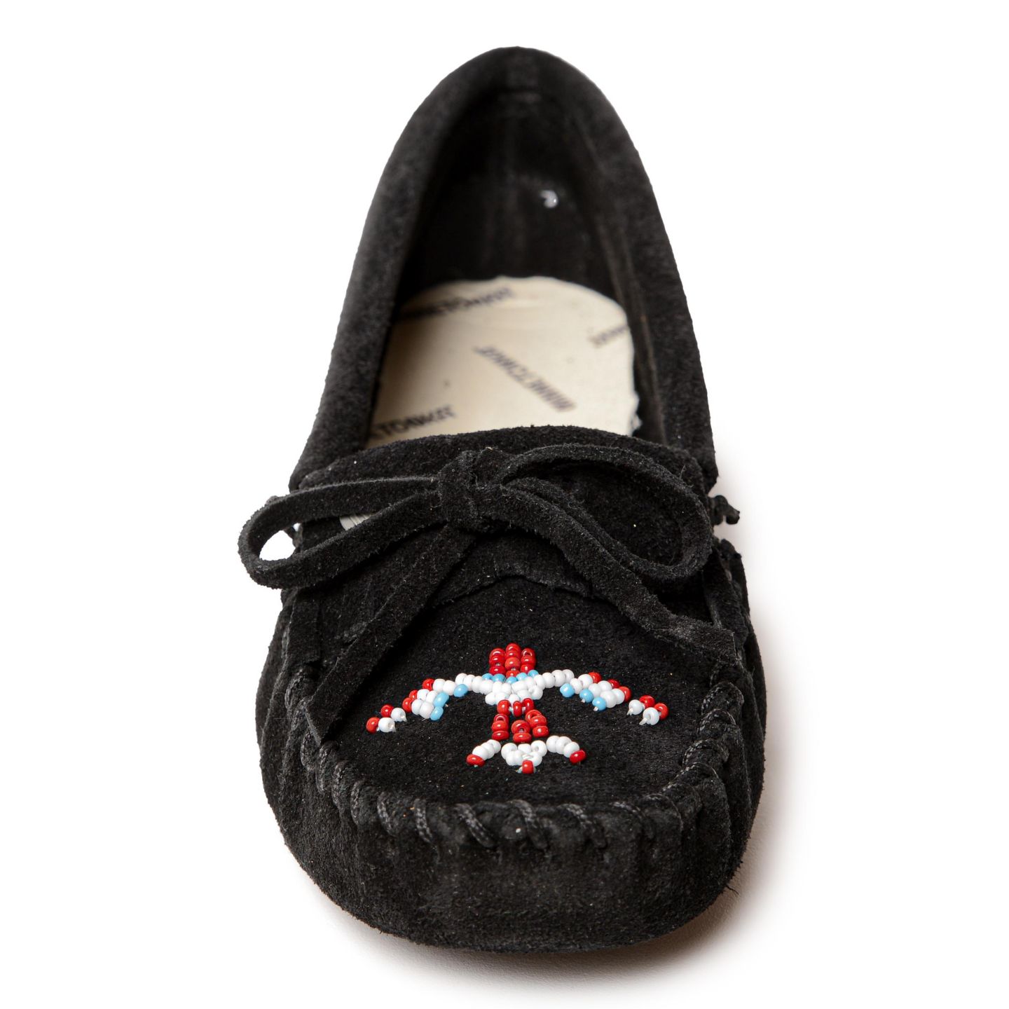 Женские мокасины Minnetonka Thunderbird "Animikii" на мягкой подошве, цвет: Чёрный — фото 2