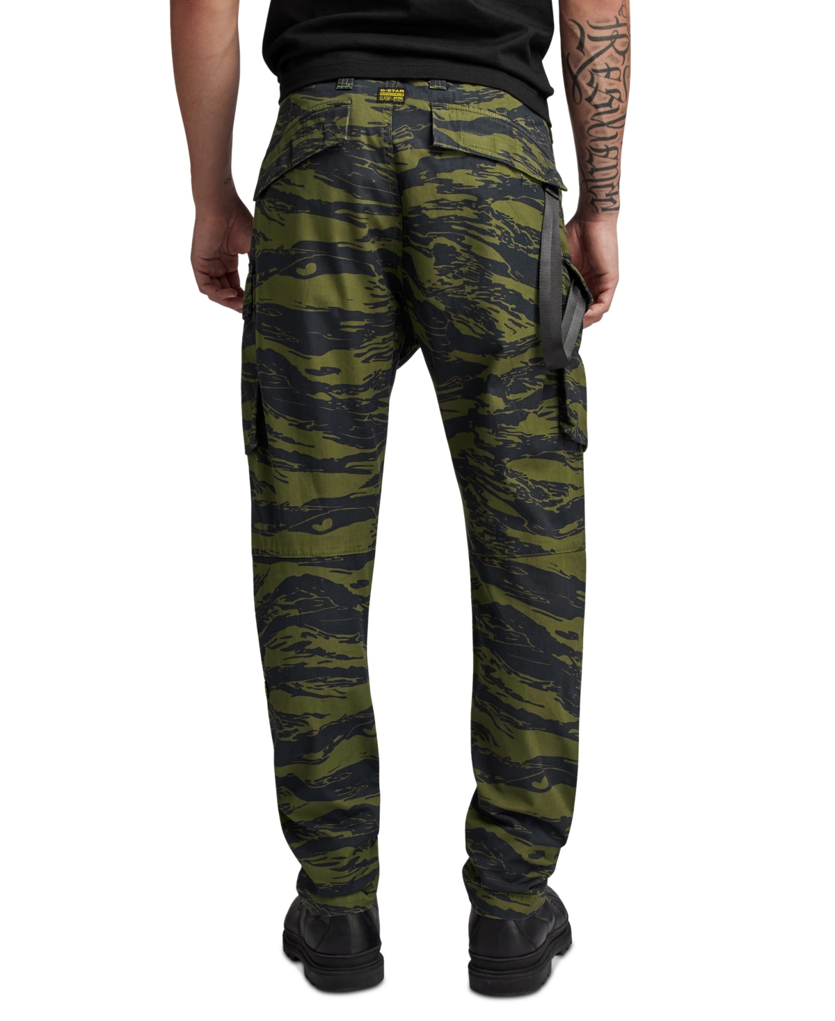 Shop G-star Raw Men's Tapered Camo Cargo Pants In Shadow Olive L Tiger Camo