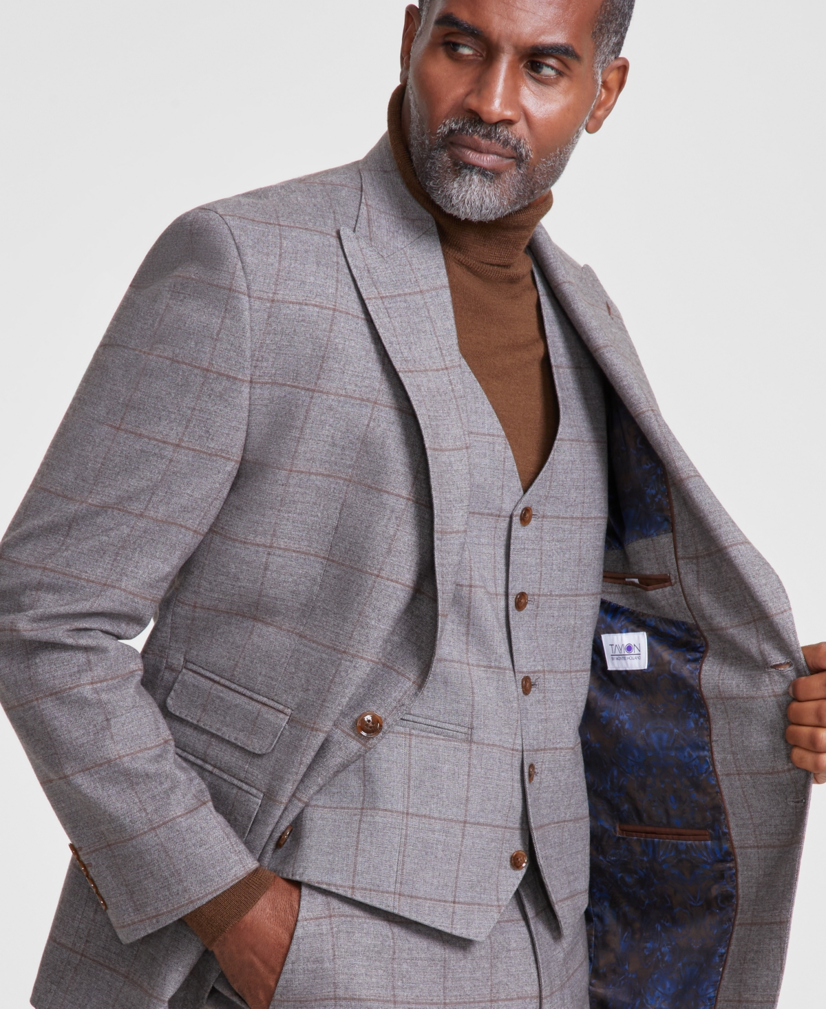 Tayion Collection Men's Classic-Fit Suit Jacket -tan