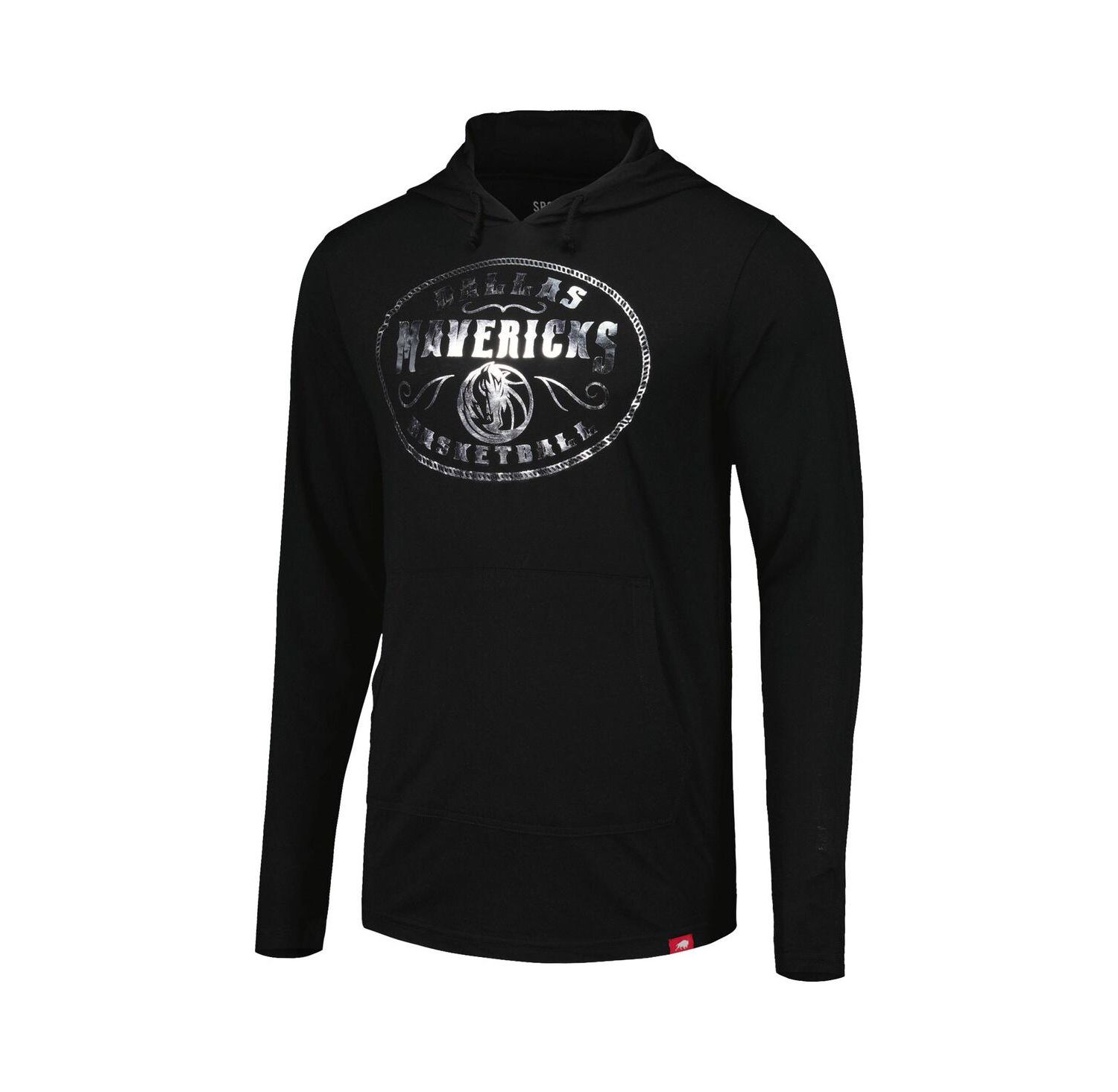 Men's and Women's Black Dallas Mavericks Rowan Tri-Blend Long Sleeve Hoodie T-shirt